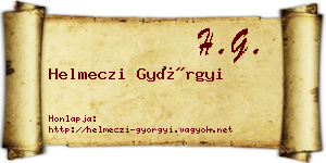 Helmeczi Györgyi névjegykártya